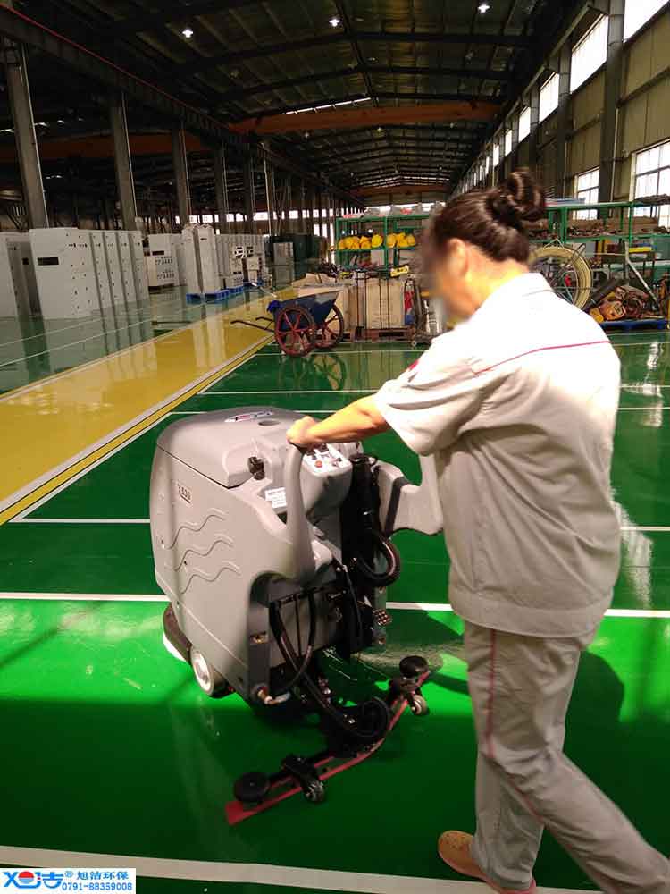 旭潔手推式多功能全自動洗地機，工廠生產(chǎn)倉庫工業(yè)洗地機