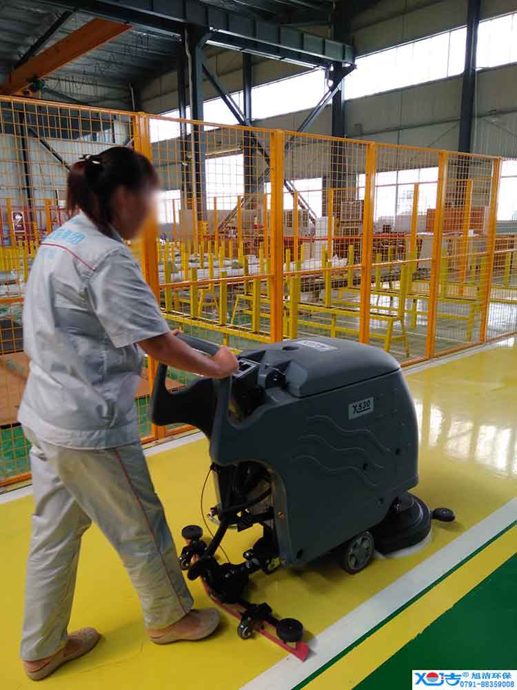 旭潔手推式多功能全自動洗地機，工業(yè)廠房物流洗地機